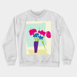 Flower Vase Bouquet Still Life Crewneck Sweatshirt